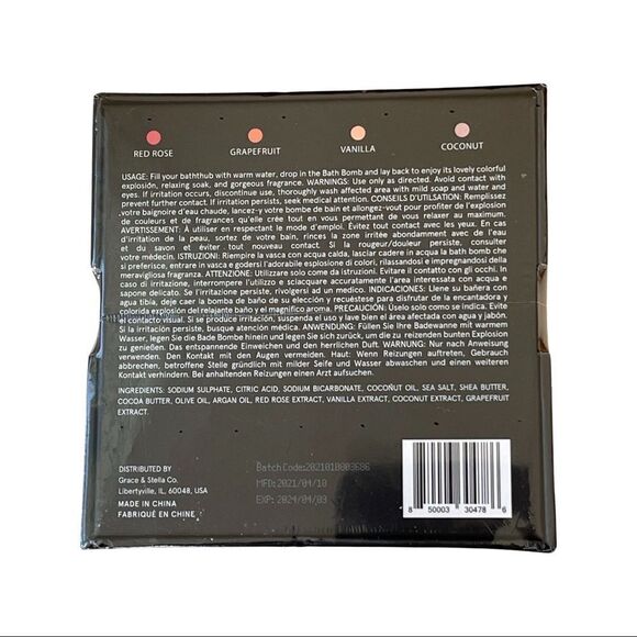 Grace & Stella Bath Bombs • Set of 4 NIB - Picture 4 of 4